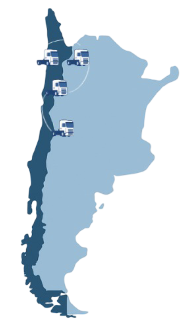 Mapa con bases logísticas