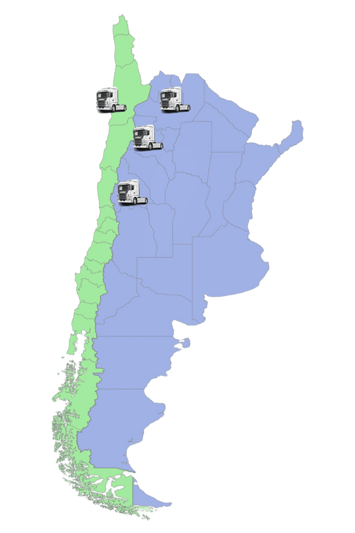 Mapa con bases logísticas